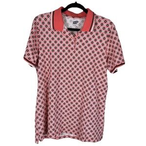 Land's End Women's Tall‎ & Large Polo Shirt Coral Short Sleeve Collar Cotton